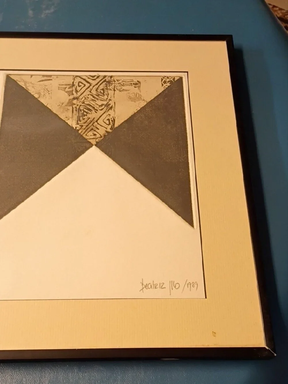 Abstract Cada Cosa En Su Sitio 1 in Black and Cream Beatriz 1989 Etching?